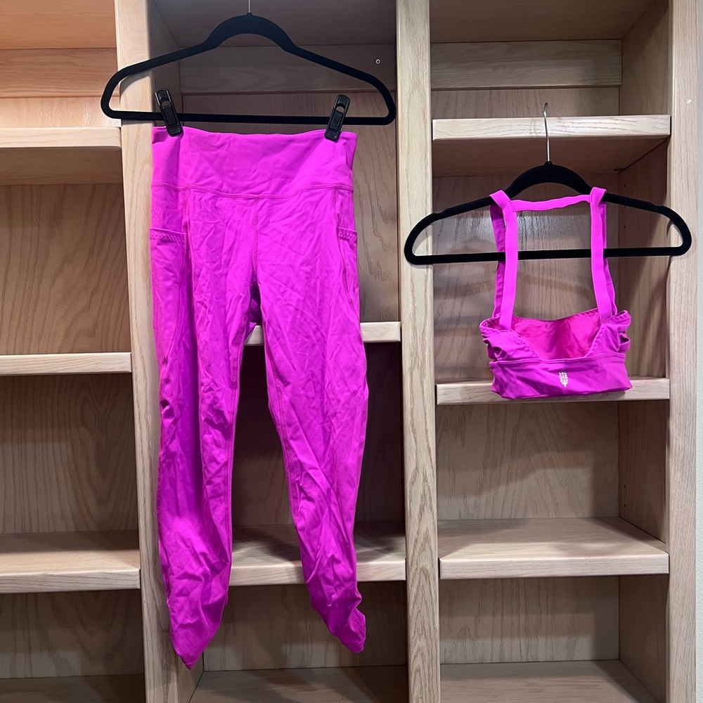 FREE PEOPLE two piece workout set